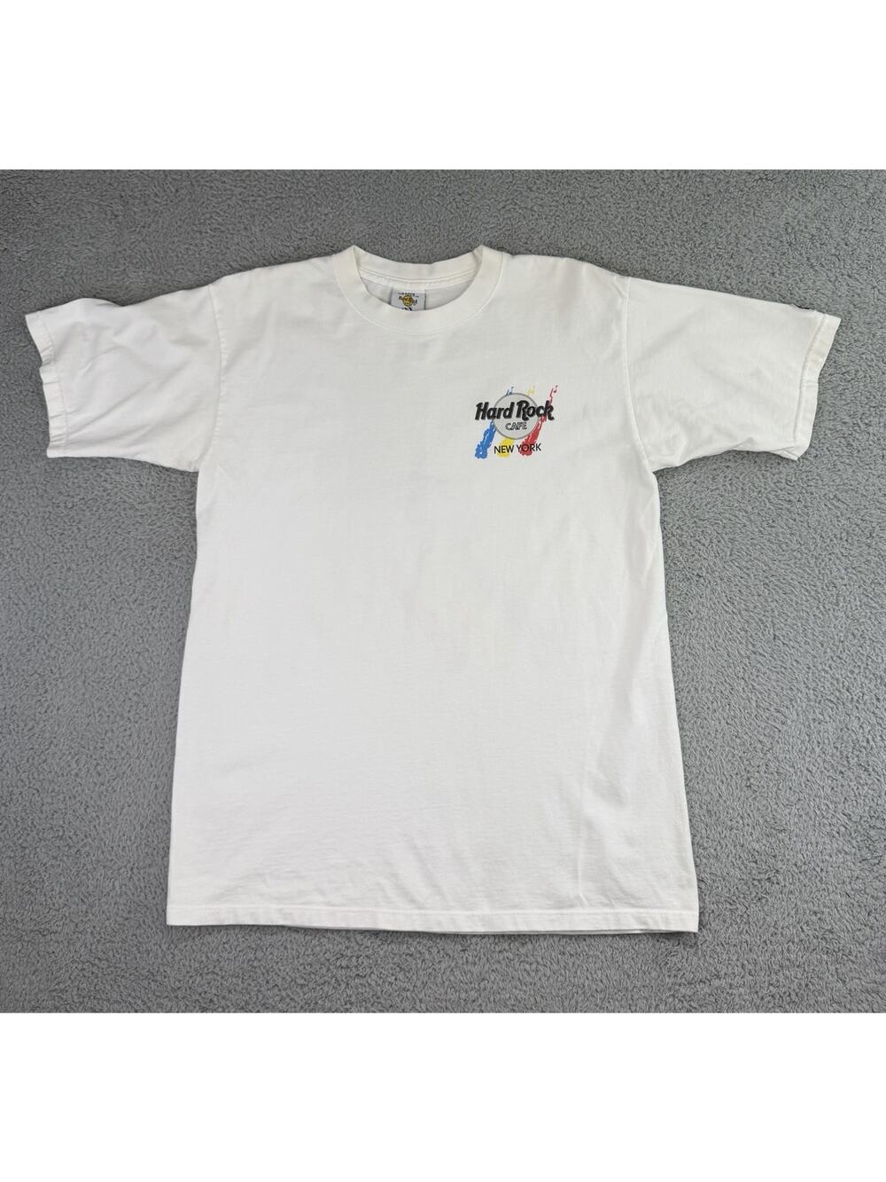 Vintage Hard Rock Cafe Shirt Mens L White New York Heavy Tee Made In USA